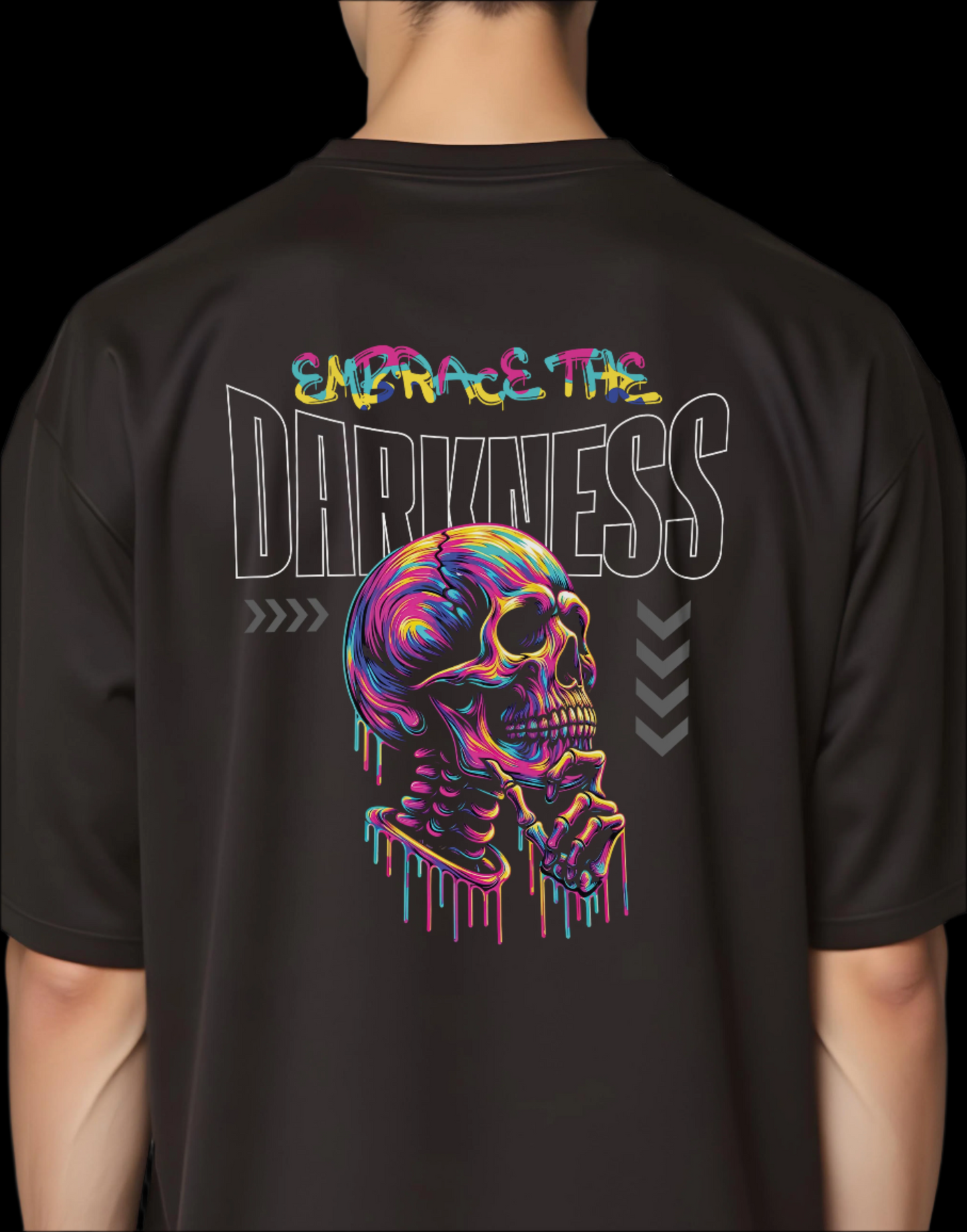 Embrace The Darkness Black Oversized Tee