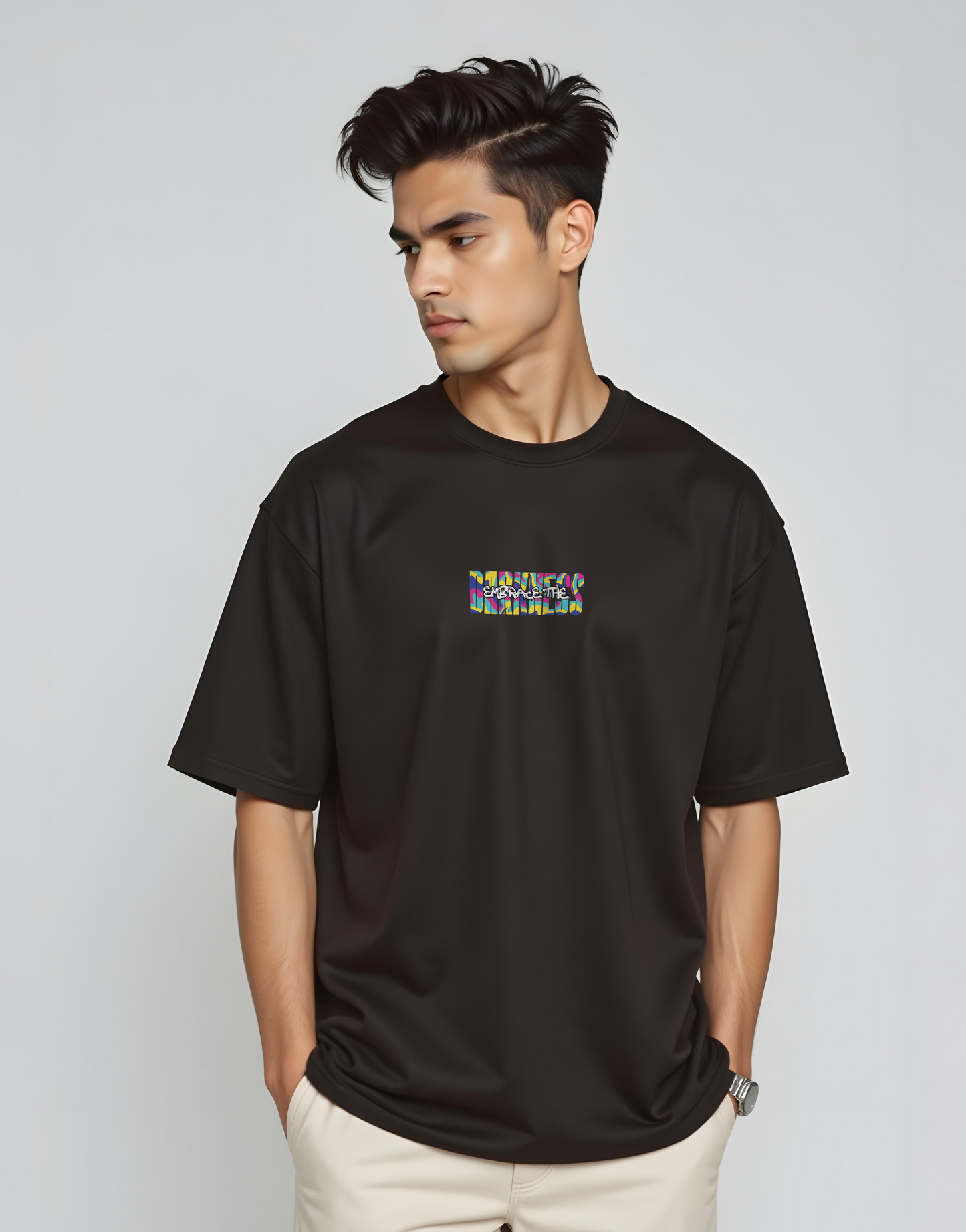 Embrace The Darkness Black Oversized Tee