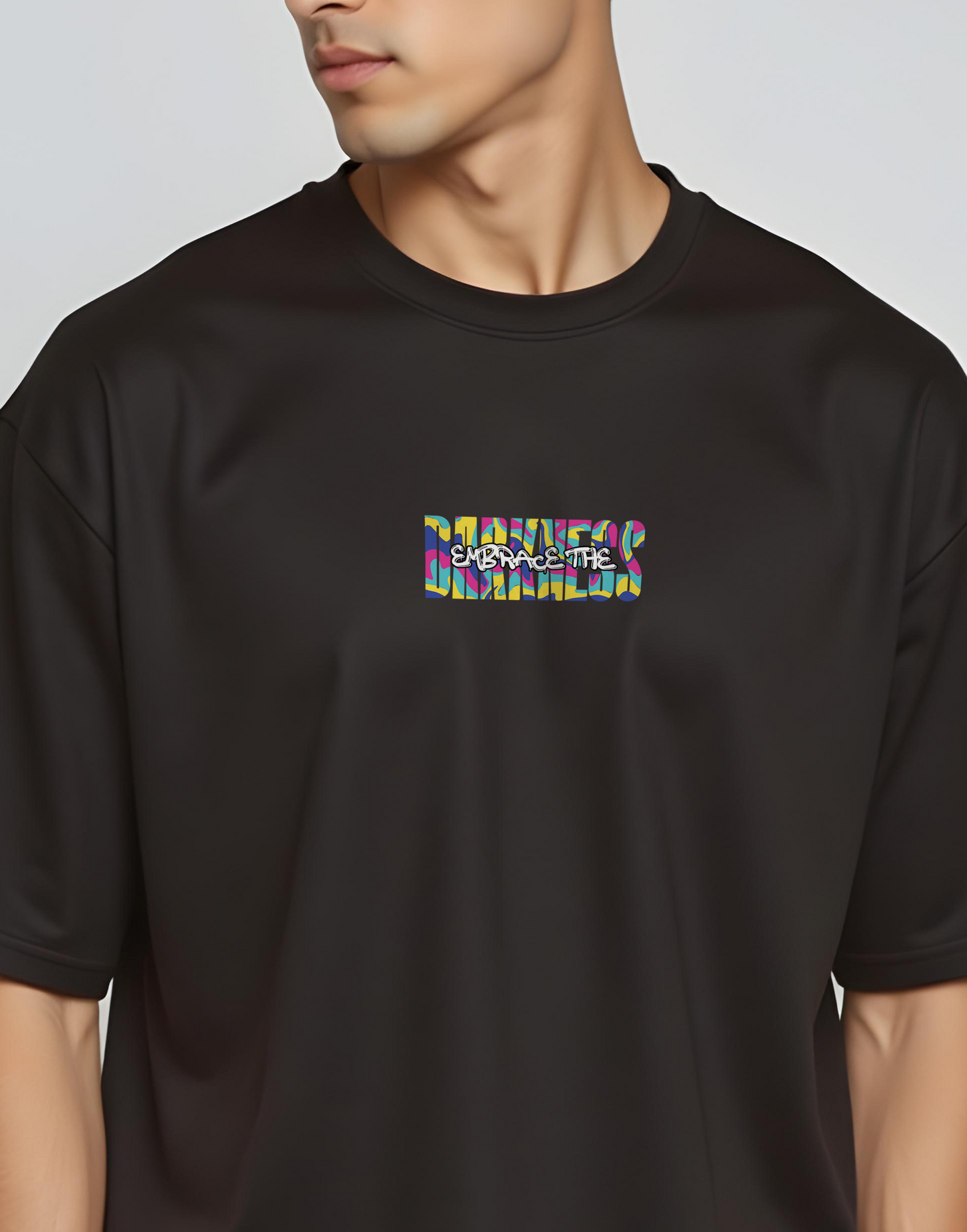 Embrace The Darkness Black Oversized Tee