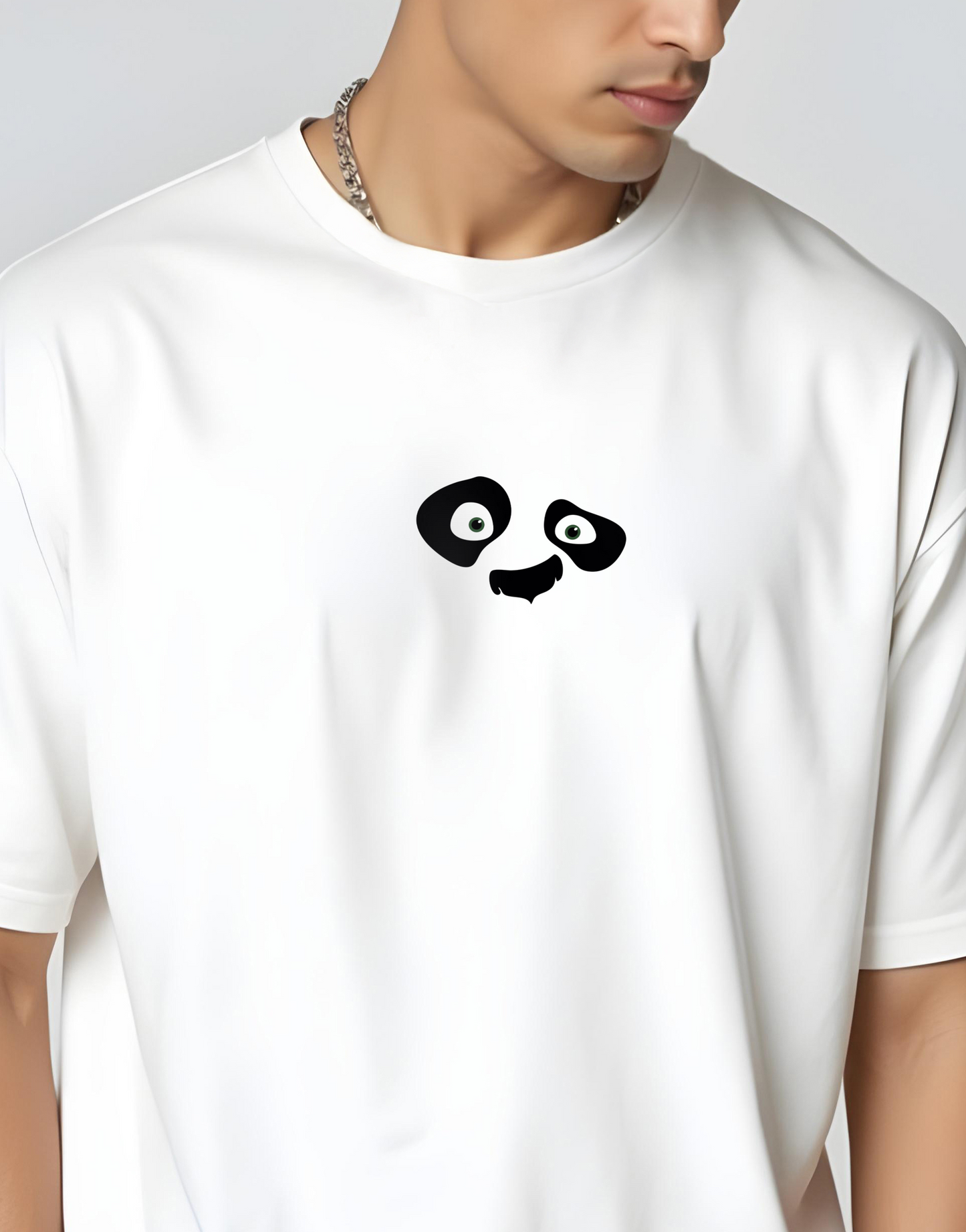 Skadoosh KungFuPanda White Oversized Tee