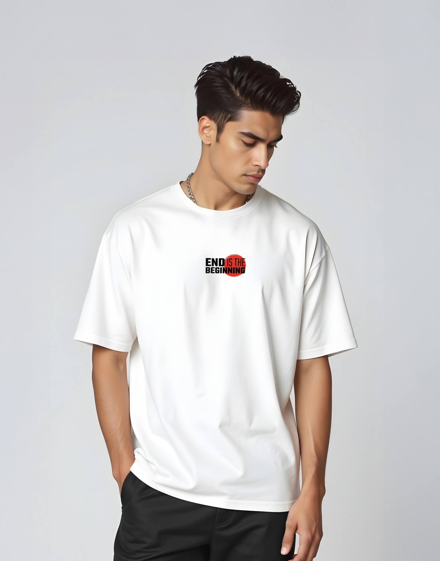 End Is The Beginning White Oversized Tee