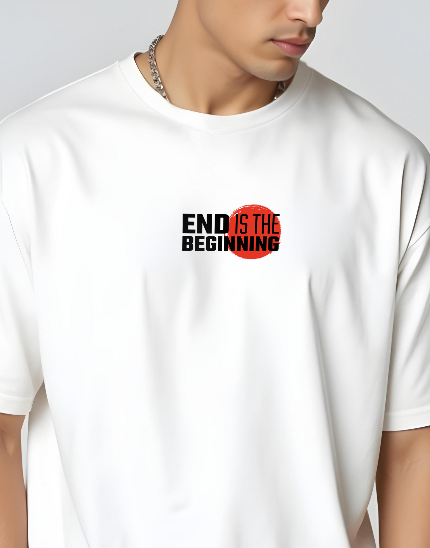 End Is The Beginning White Oversized Tee