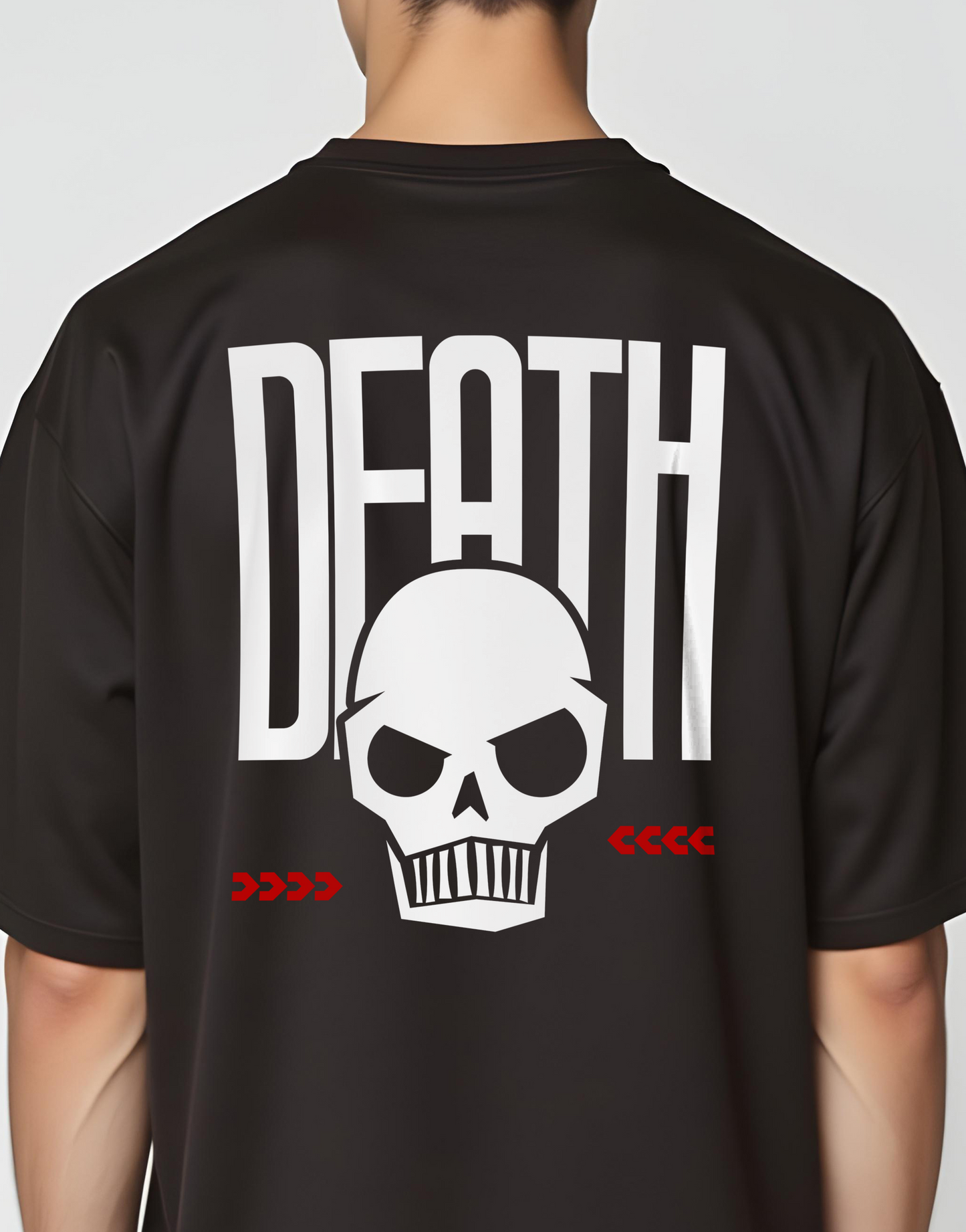 Death Black Oversized Tee